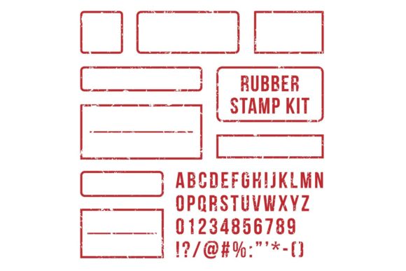 Download Rubber Red Letter Stamps - Letter stamps Collection