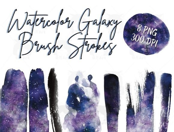 Download Watercolor Galaxy Brush Stroke - Galaxy brush Collection