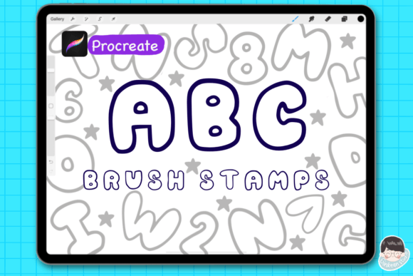 Download ABC Brush Stamps for Procreate - Brush stamp Collection