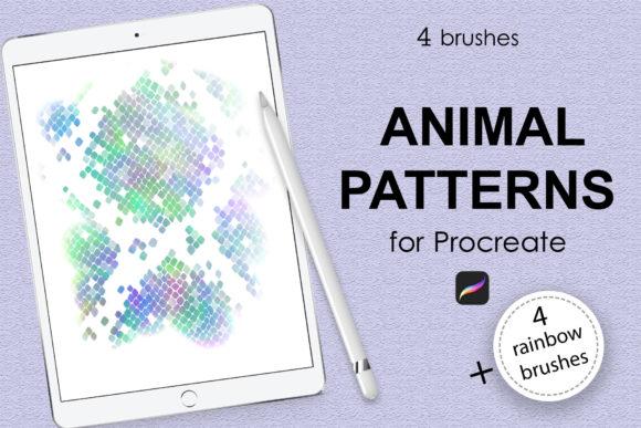 Download Animal Pattern Brushes + Rainbow Brushes - Rainbow brushes Collection