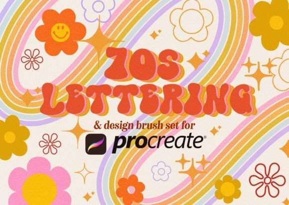 Download 70s Lettering Procreate Brushes - Premium Bundle