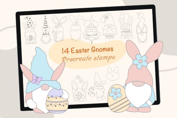 Download Easter Gnome Procreate Brush Stamps - Brush stamp Collection