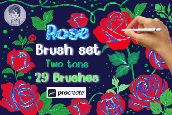 Download Rose Brush Stamp Procreate - Brush stamp Collection