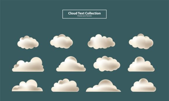 Download Cartoon Clouds Collection Set Background - Cartoon clouds Collection