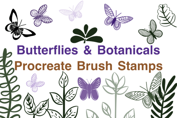 Download Butterfly Procreate Brush Stamps Set - Brush stamp Collection