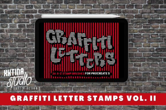 Download Graffiti Letter Stamps for Procreate II - Letter stamps Collection