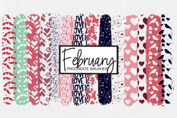 Download February Procreate Pattern Brushes - Procreate pattern brushes Collection