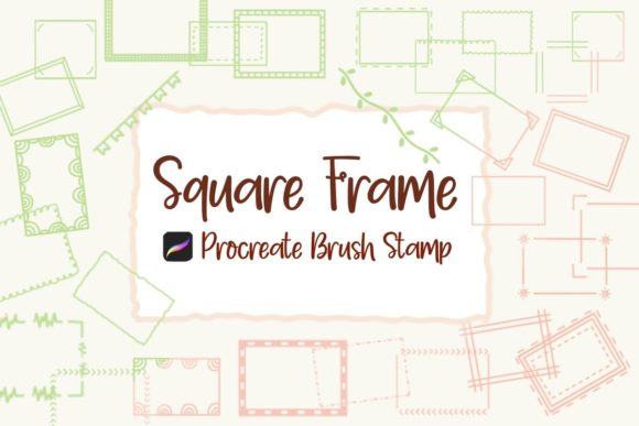 Download Procreate Brush Stamp ; Square Frame - Brush stamp Collection
