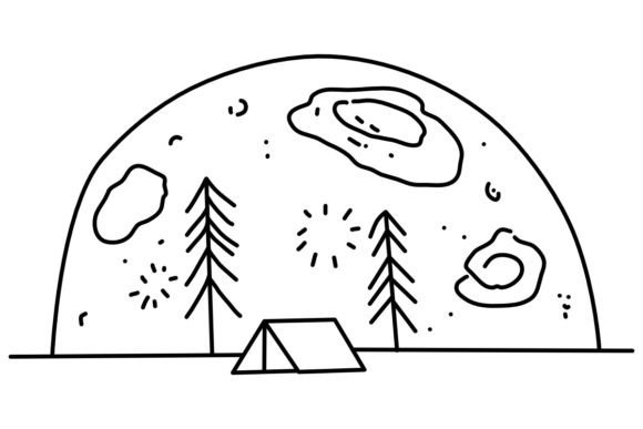 Download NightTentLandscape Procreate Brush Stamp - Brush stamp Collection