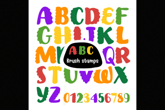 Download ABC Brush Stamps Procreate /Brushes - Brush stamp Collection