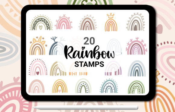 Download Brush Stamp Procreate - Rainbow - Brush stamp Collection