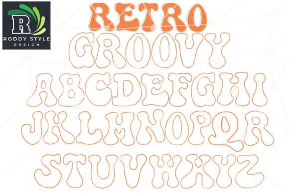 Download Retro Groovy Font Brush Stamp Procreate - Brush stamp Collection