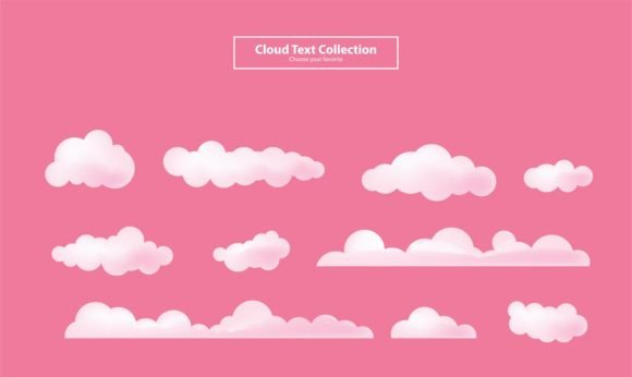 Download Cartoon Clouds Collection Set Background - Premium Resources