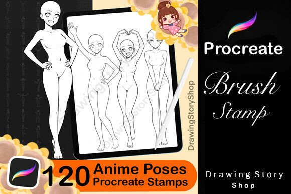Download 120 Procreate Manga Anime Poses - Procreate man Collection
