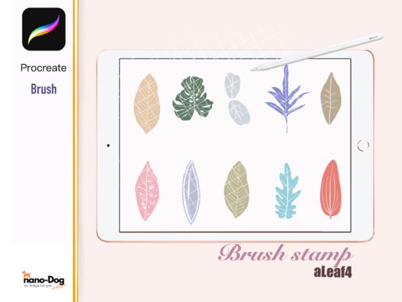 Download Procreate 10 Leaf Brush Stamp. - Brush stamp Collection