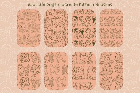 Download Adorable Dogs Procreate Pattern Brushes - Procreate pattern brushes Collection