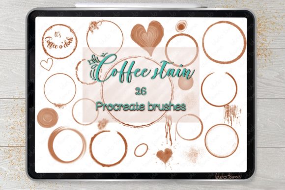 Download Procreate Brush Stamp Coffee Stain Mark - Brush stamp Collection