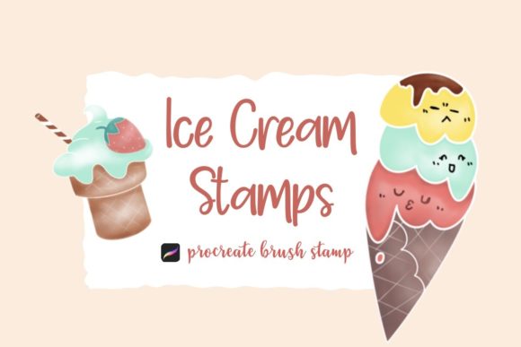 Download Procreate Brush Stamp : Ice Cream - Brush stamp Collection
