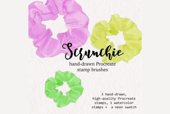 Download Neon Scrunchie Procreate&nbsp;Brush Stamps - Brush stamp Collection