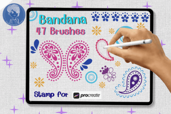 Download Bandana Brush Stamp Procreate - Brush stamp Collection