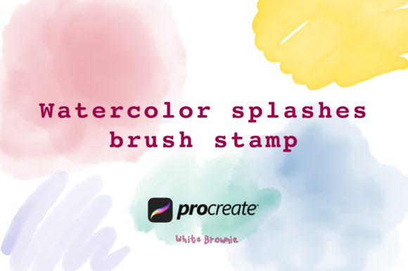 Download Procreate Brush Stamp- 40 Watercolor - Brush stamp Collection