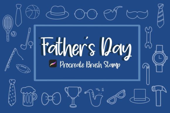 Download Father’s Day Brush Stamp - Brush stamp Collection